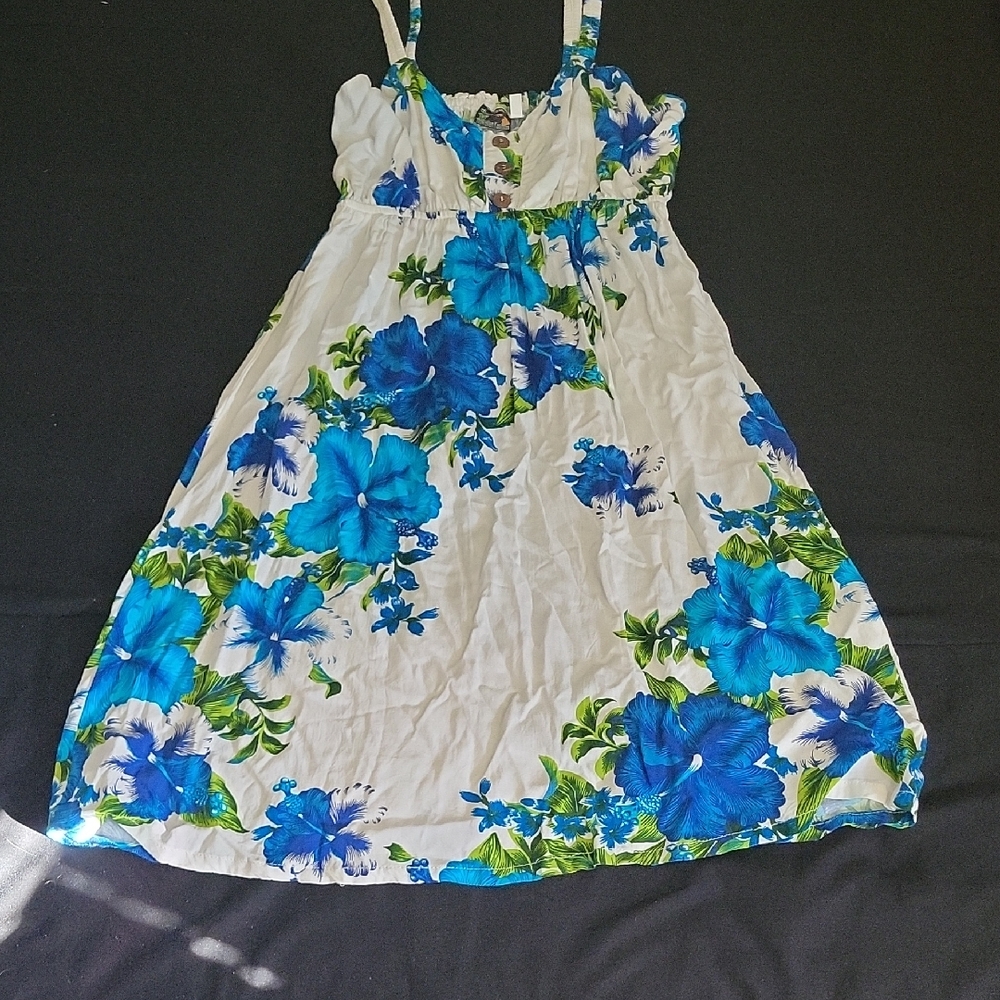 Floral Blue and White Kids Dress